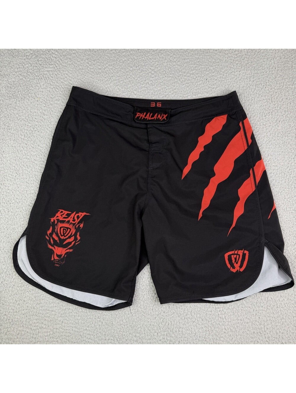 Phalanx Shorts Mens 36 Black Beast Performance Grappling Jiu Jitsu Combat UFC